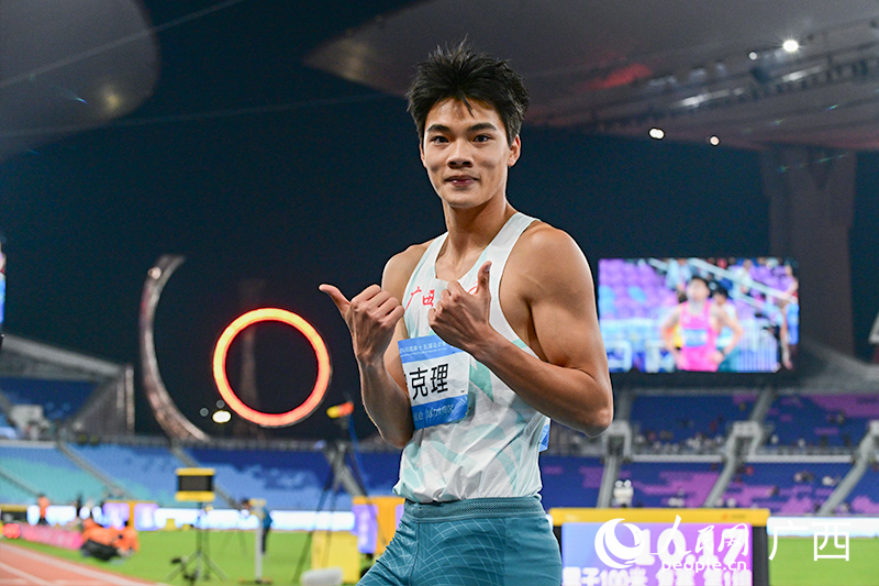 廣西小將曾克理表現(xiàn)優(yōu)異。人民網 雷琦竣攝