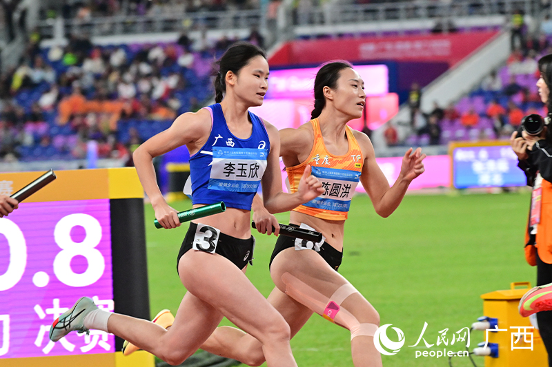 廣西隊李玉欣在比賽中。人民網(wǎng) 雷琦竣攝
