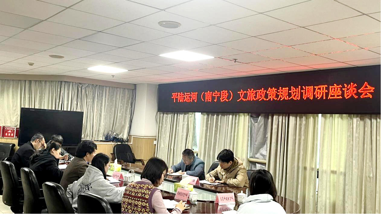 平陸運(yùn)河（南寧段）文旅政策規(guī)劃調(diào)研座談會現(xiàn)場。南寧市文化廣電和旅游局供圖