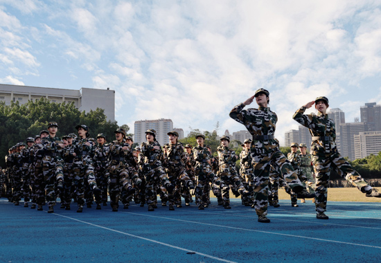 整齊的方陣。北海職業(yè)學(xué)院供圖