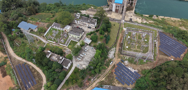 三岔水電站分布式光伏發(fā)電項(xiàng)目。廣新能源集團(tuán)供圖