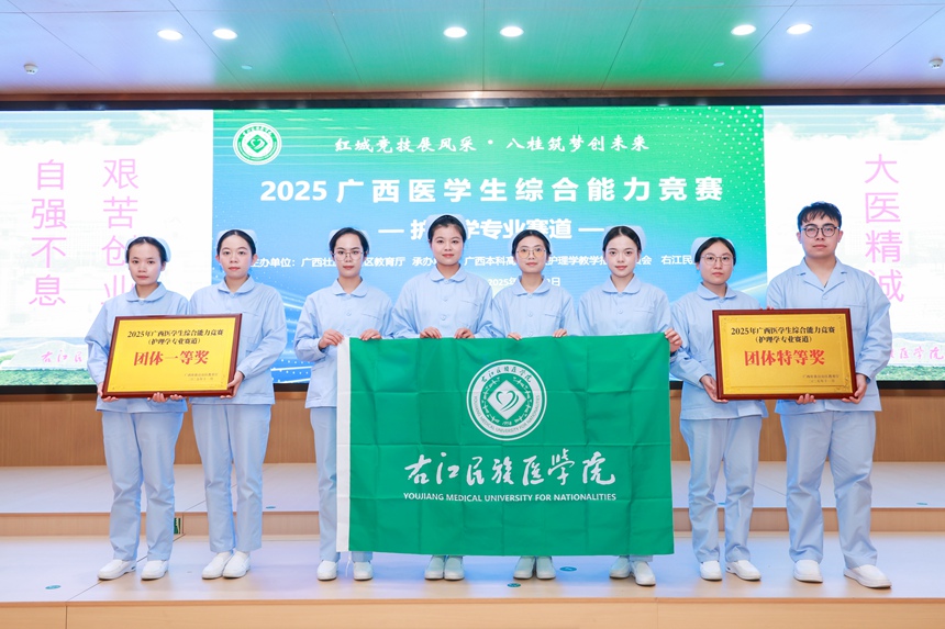 團(tuán)隊(duì)獲獎(jiǎng)合影。朱楊敏攝