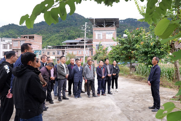 黃世西通過(guò)現(xiàn)場(chǎng)講黨課的形式，把黨課內(nèi)容和成效結(jié)合起來(lái)，讓黨課更接地氣。田東縣委組織部供圖