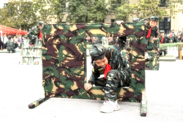 孩子們展演匯報。廣西幼師供圖