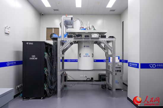 中電信量子集團超導(dǎo)量子計算機——天衍-504。人民網(wǎng)記者 苗子健攝